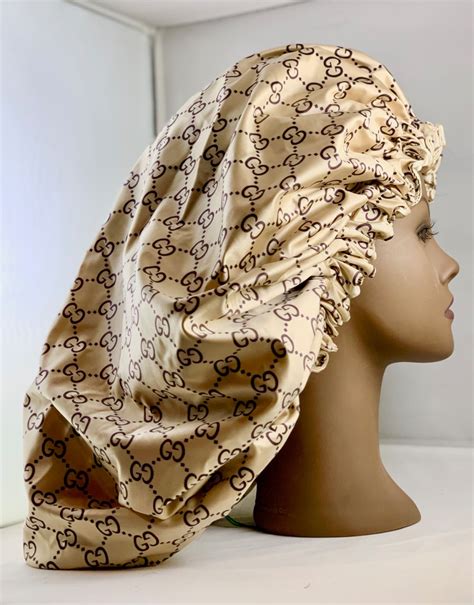 bonnet beige gucci|Gucci hair bonnet.